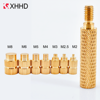Brass Heat Insert Soldering Iron Tip Connector M2 M2.5 M3 M4 M5 M6 M8 3D Printer Insert Holt Melt Nuts Heat Transfer Head Tool