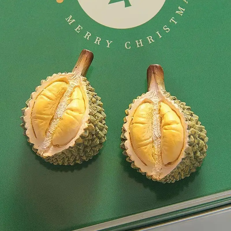 3D Durian Fridge Magnet ，Cute Mini Simulation Durian Refrigerator Decoration Magnetic Sticker，Home Decor