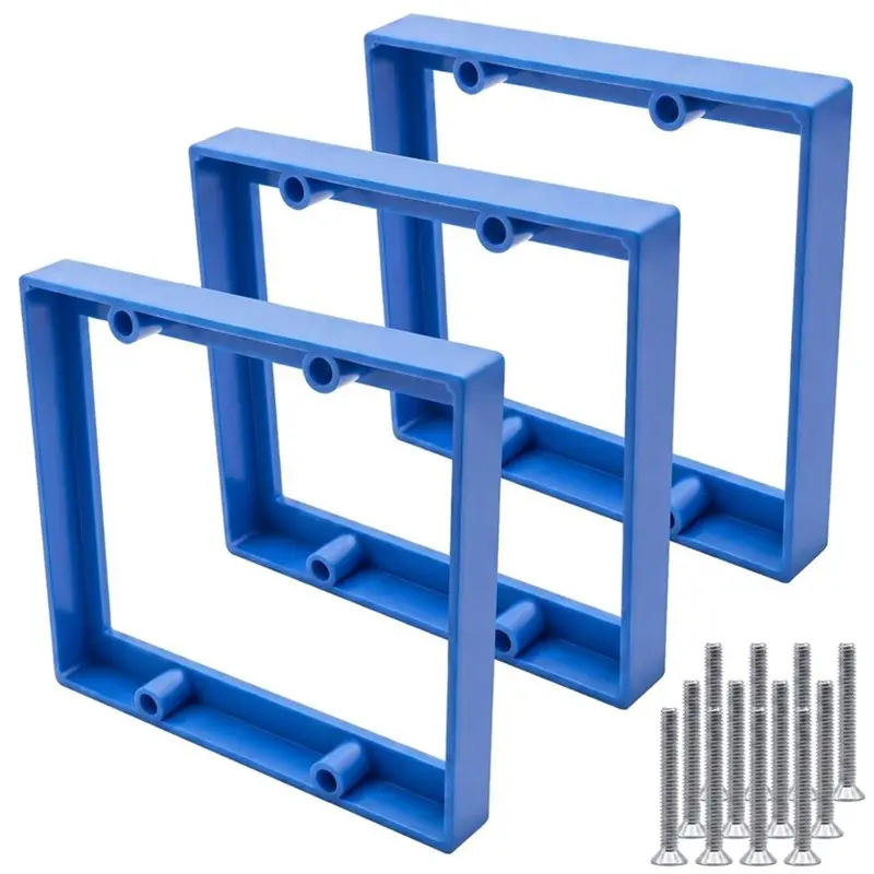 B08B-For Outlets, Switches, Recessed Wall Box Repair- Double Gang 1/2" Electrical Box Extender(3-Pack)