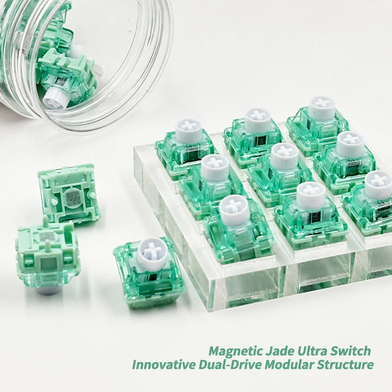 GATERON Magnetic Jade Ultra switch, Linear, Freely setting pre-travel, HE Hall Sensor Effect for Magnetic Keyboard Gaming Office