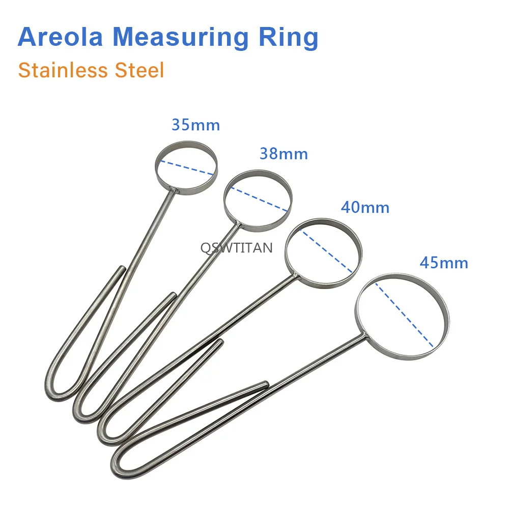 1pcs 3.5cm-4.5cm Areola Measuring Instrument Breast Measuring Ruler Stainless Steel Cosmetic Surgical Instruments