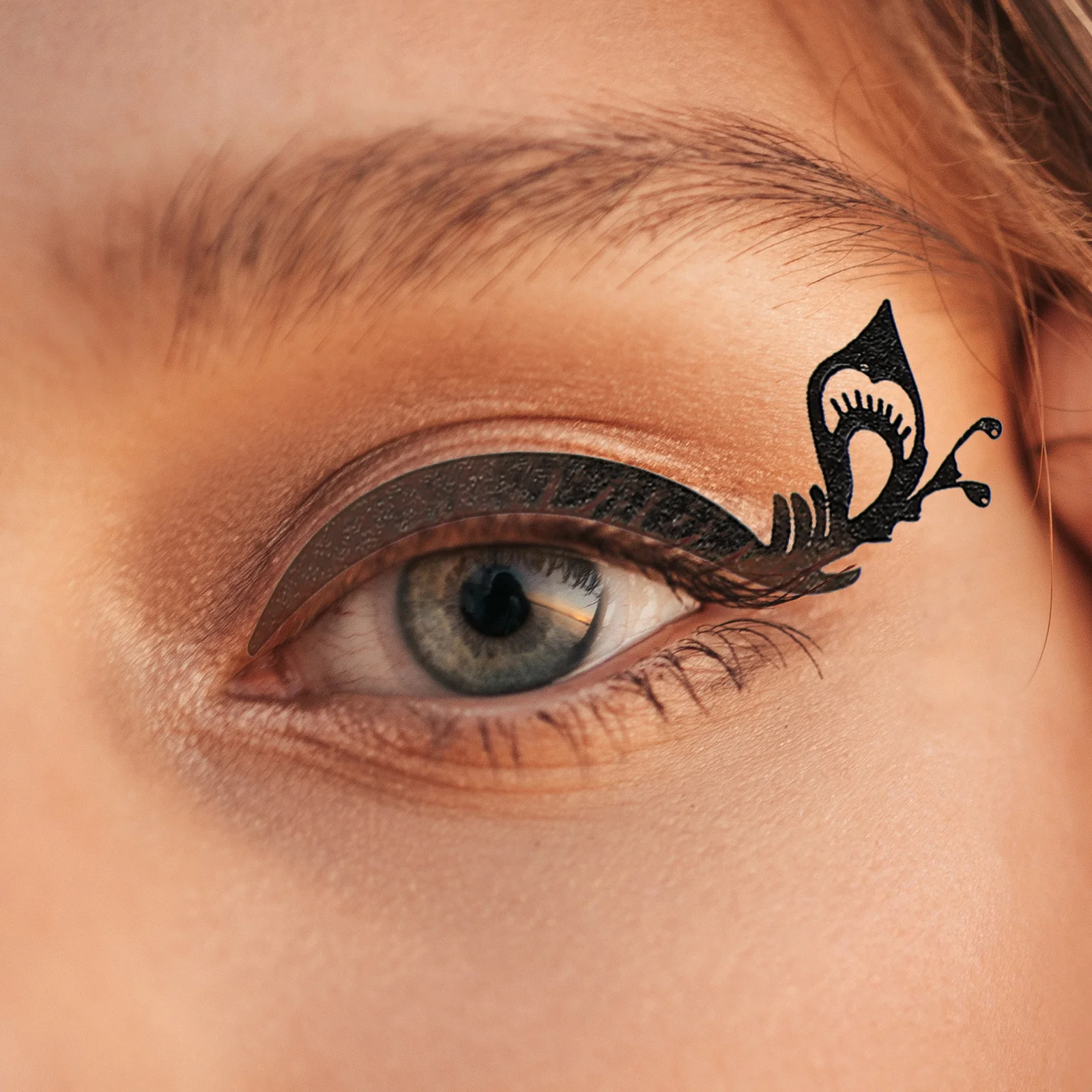 80Pairs كحل مائي براقة أداة ماكياج العين ل زي حفلة تأثيري كحل ملصق العين خط ملصق الوجه الشارات #1