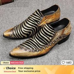 Handmade brown Black Genuine Leather Man Shoe Derby Shoes for men Luxury Designer Loafers Party Oxfords Plus Size Dress shoes