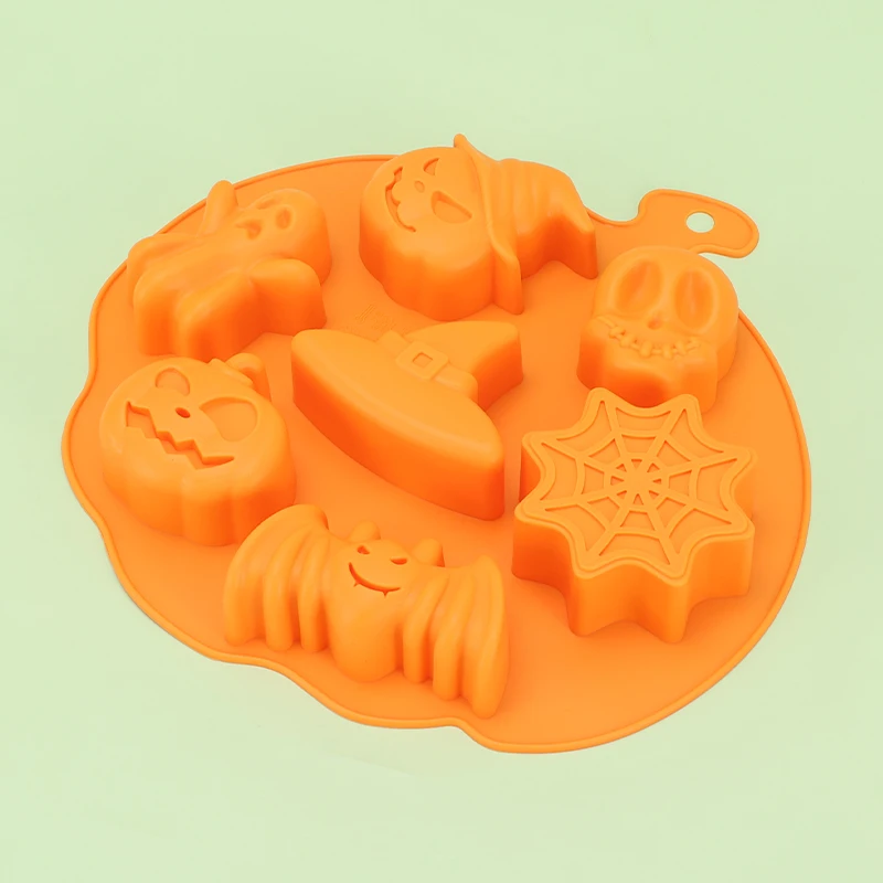 Halloween Mallen Nonstick Siliconen Cakevorm Pompoenvormen Schedel Spookvleermuis Vorm Voor Chocolade Snoep Koekjes Cupcakes Fondant
