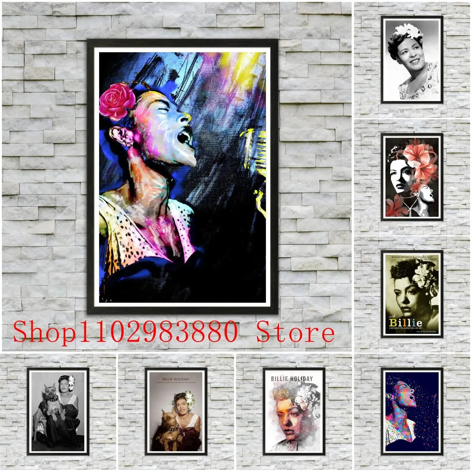 Billie Holiday Canvas Painting Posters and Printmaking Wall Art Images Home Living Room Decoration