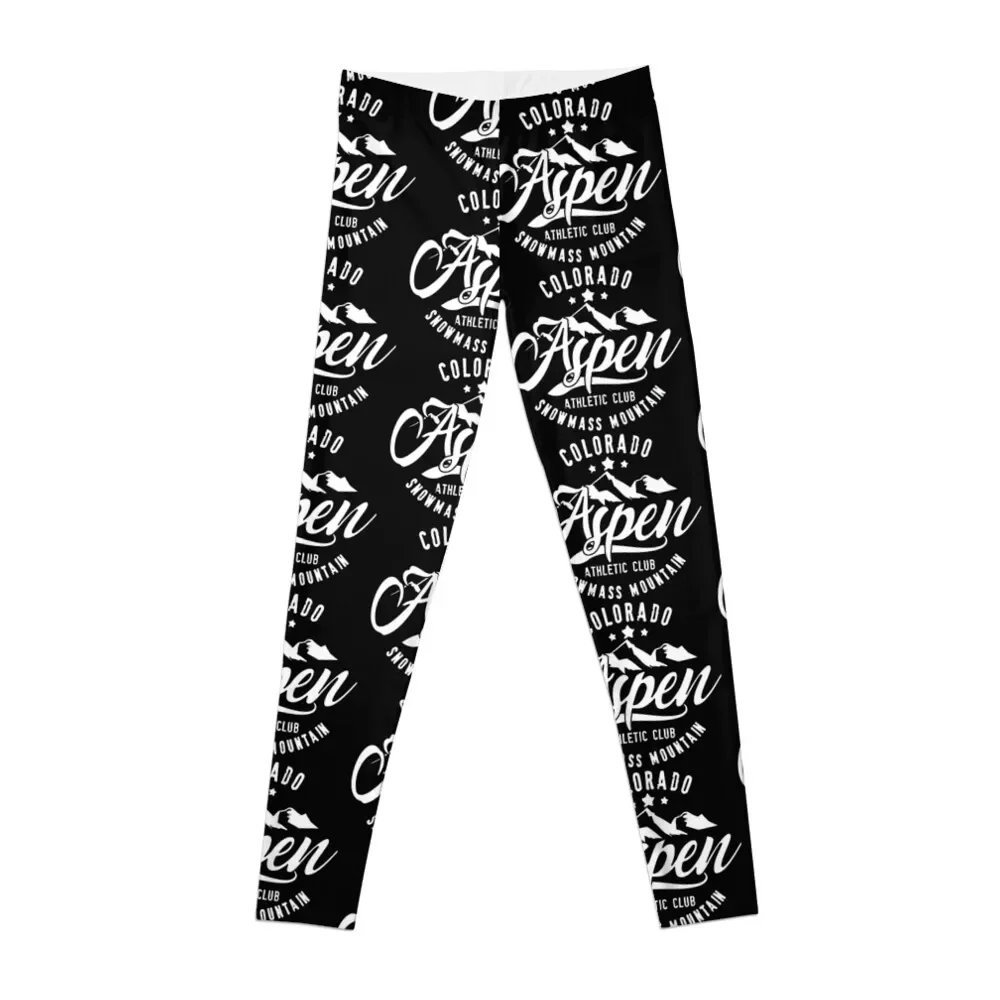 

Aspen Snowmass Mountain Colorado Leggings Fitness woman Women's trousers gym top Training pants Womens Leggings