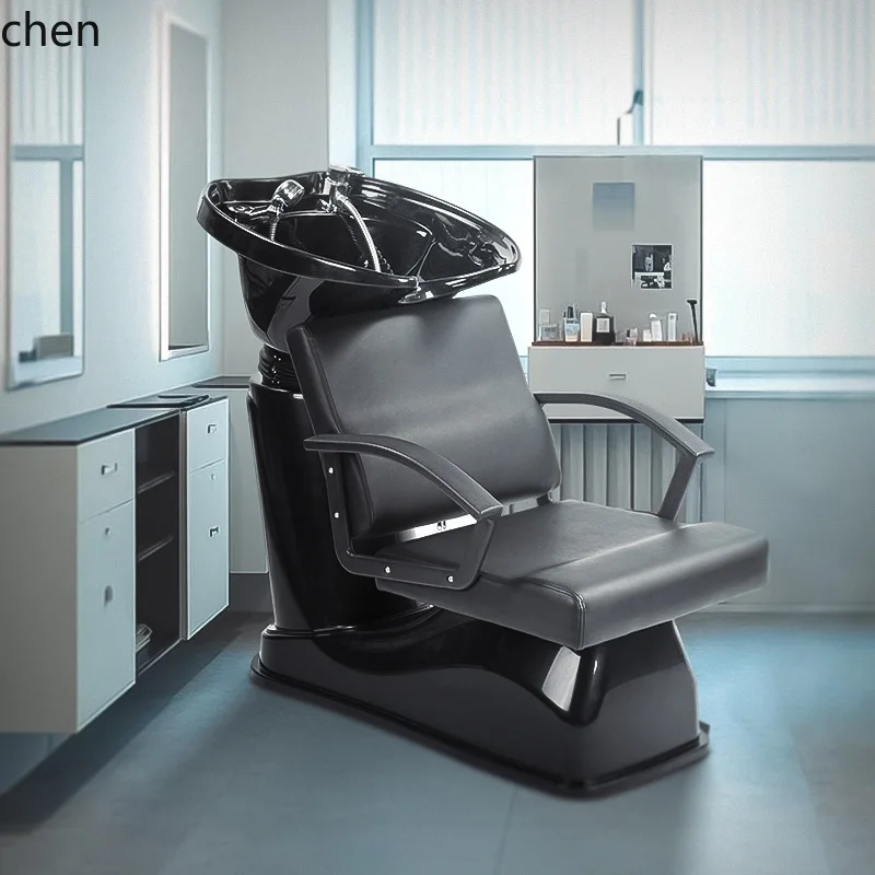 Cross-Border Salon Semi-Reclining Hair Salon Shampoo Chair Export Hair Salon Hair Washing Bed