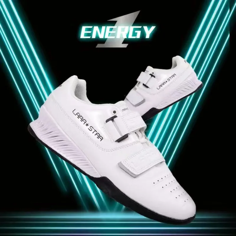 Scarpe professionali per sollevamento pesi per uomo donna nero bianco scarpe sportive Indoor Unisex coppie di scarpe Squat Hard Pull di alta qualità