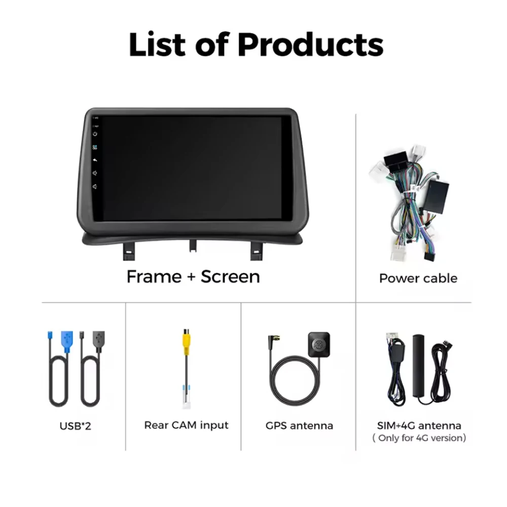 for Renault Clio 3 2005-2014 Android 16 Carplay Auto GPS Navigation Radio Multimedia Player 2Din Head Unit video Stereo Car Radi