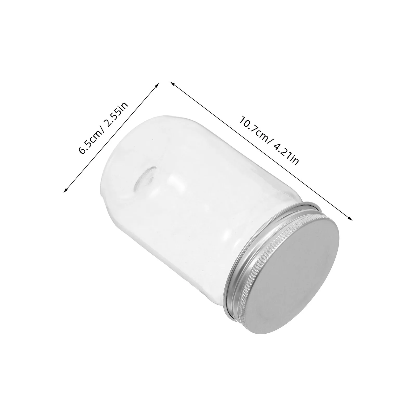 Frascos de plástico transparente, 6 peças, tampas herméticas, recipientes de armazenamento reutilizáveis para doces, lanches, artesanato, organização de despensa