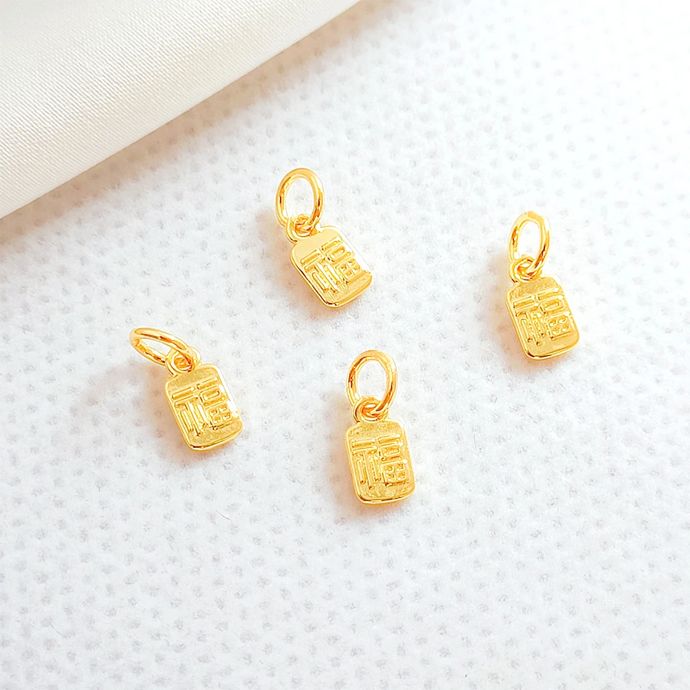 Brass Coated Gold Retro Lucky Cloud Gourd Bell Pendant DIY Jewelry Making Necklace, Bracelet, Clothing Accessory Materials
