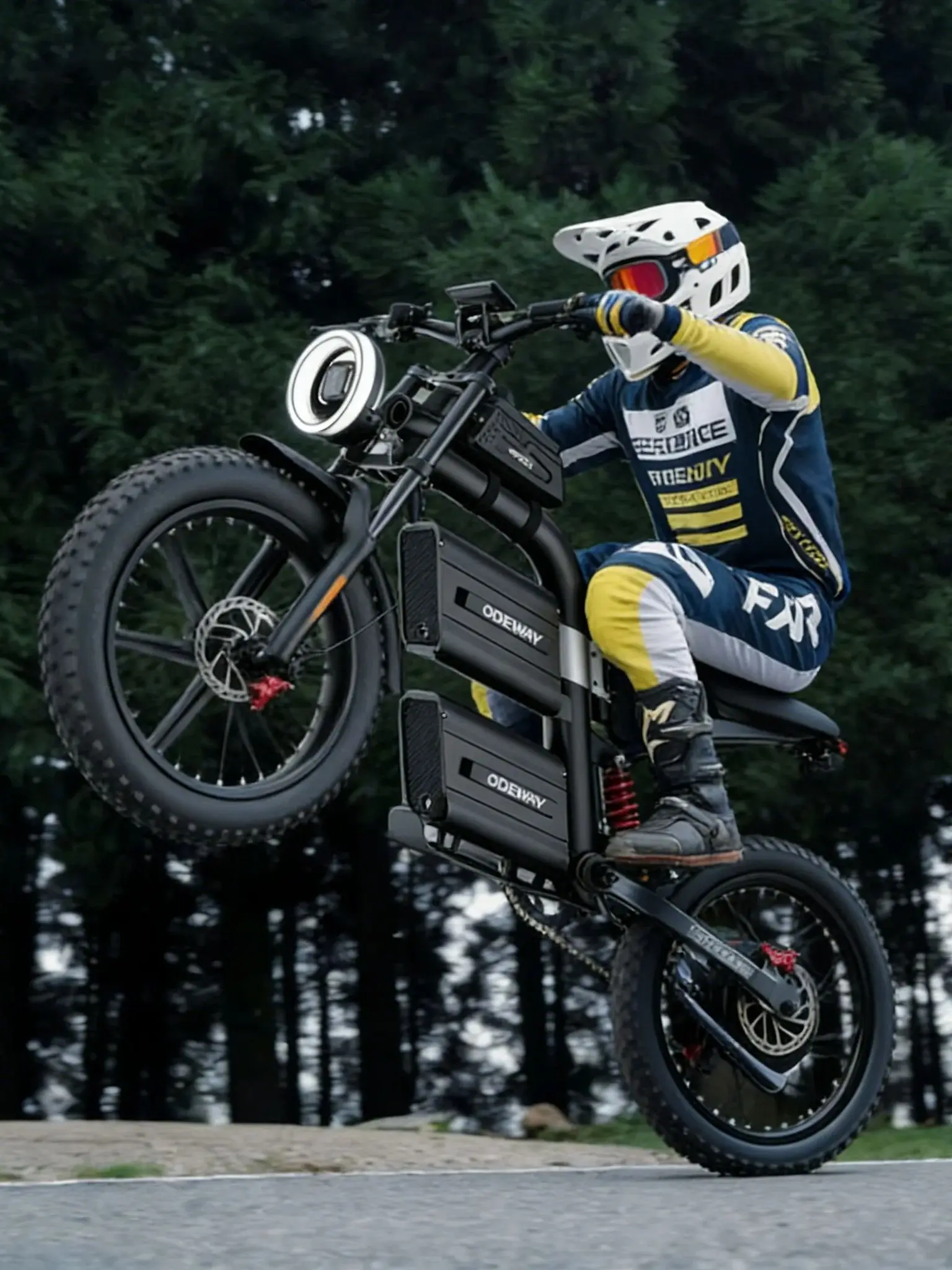 AliExpress Readygo EKXBIKE E20 Dual Battery Ebike 2000W 60V40Ah 75KM/H 20-Inch Fat Tire Electric Mountain Bicycle Off-Road Powerful Bicycle