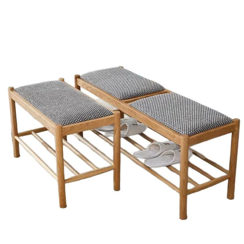 

Simple living room door shoe change stool home door fitting room store long strip shoe test Nordic clothing store sofa stool