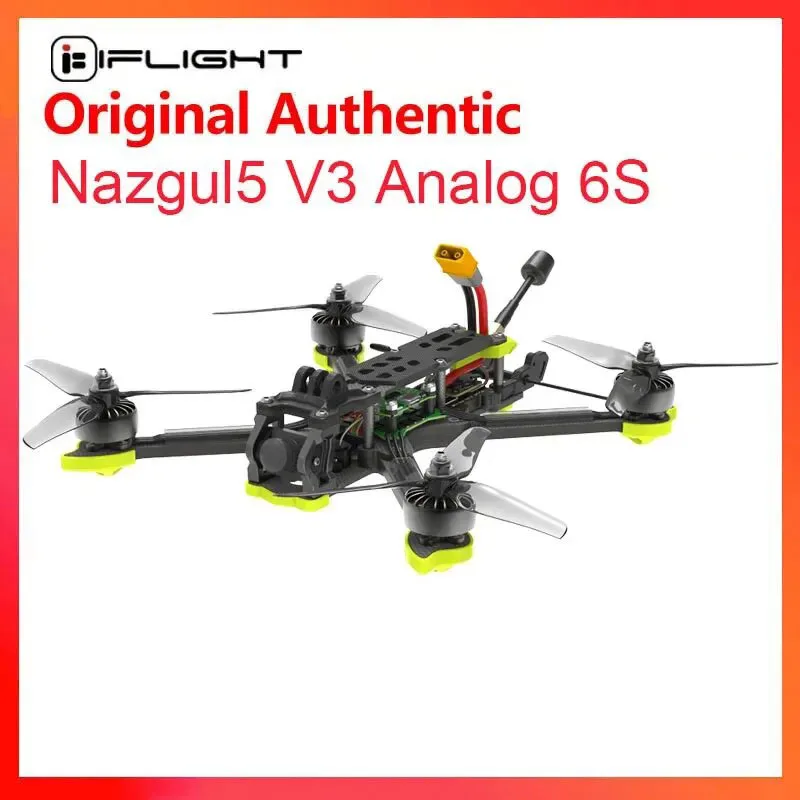 IFlight Nazgul XL5 ECO Analog 6S Drone BNF z blitzem 5.8G 1.6W VTX / BLITZ ATF435 E55S stos dla FPV