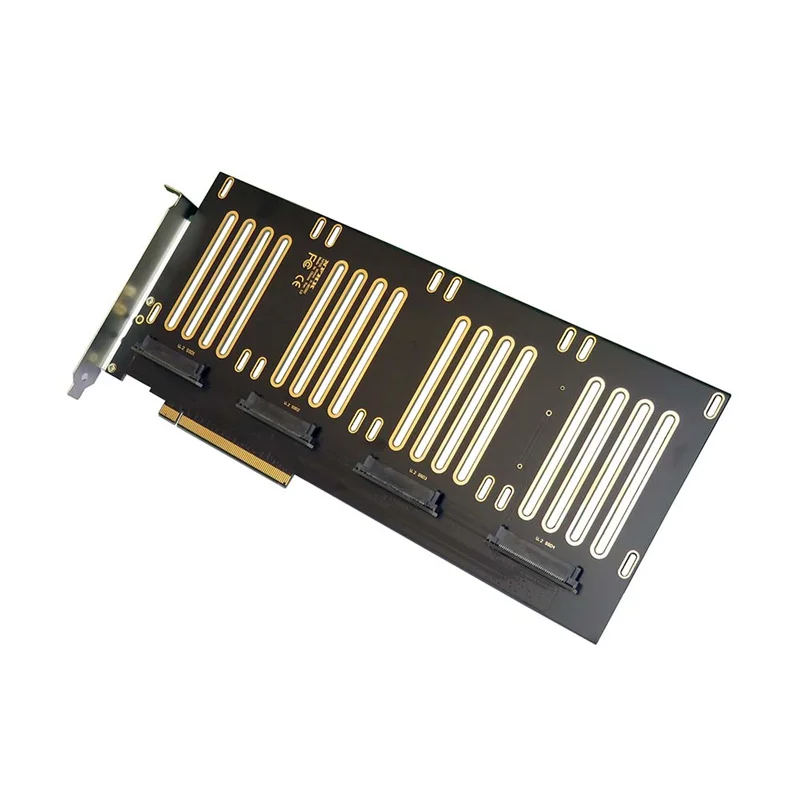 U. SSD to PCIe Disk Array Adapter Card, 2 SFF-8639, 4-disk, 3.0, 4.0x16, U2