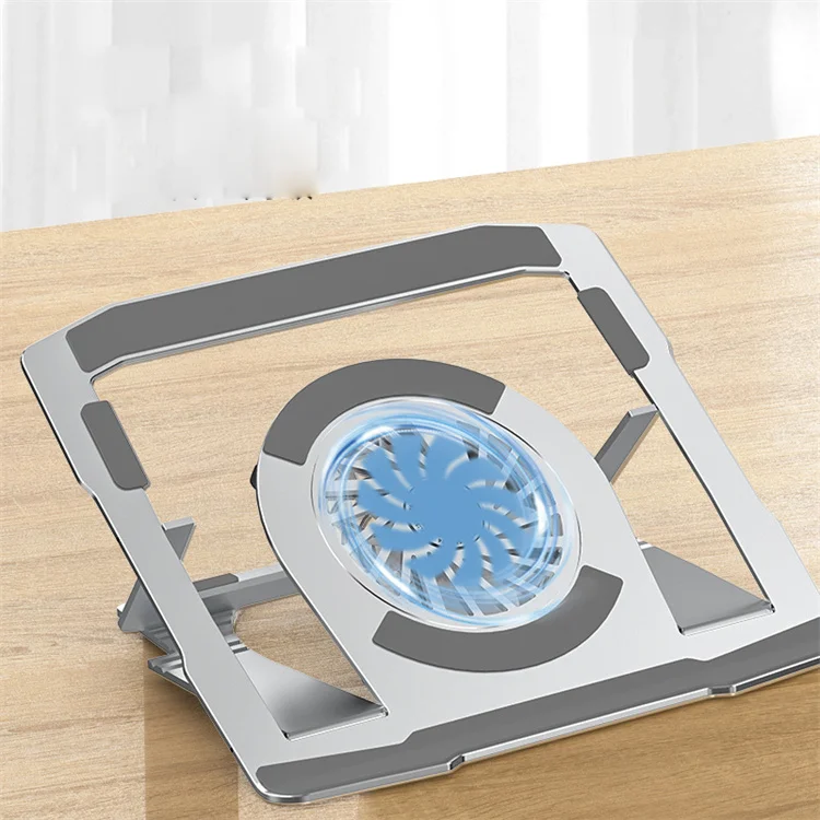 Hot Sale Gaming Aluminum Laptop Stand With Cooling Fan Ergonomic 6 Levels Adjustable Height Notebook Holder