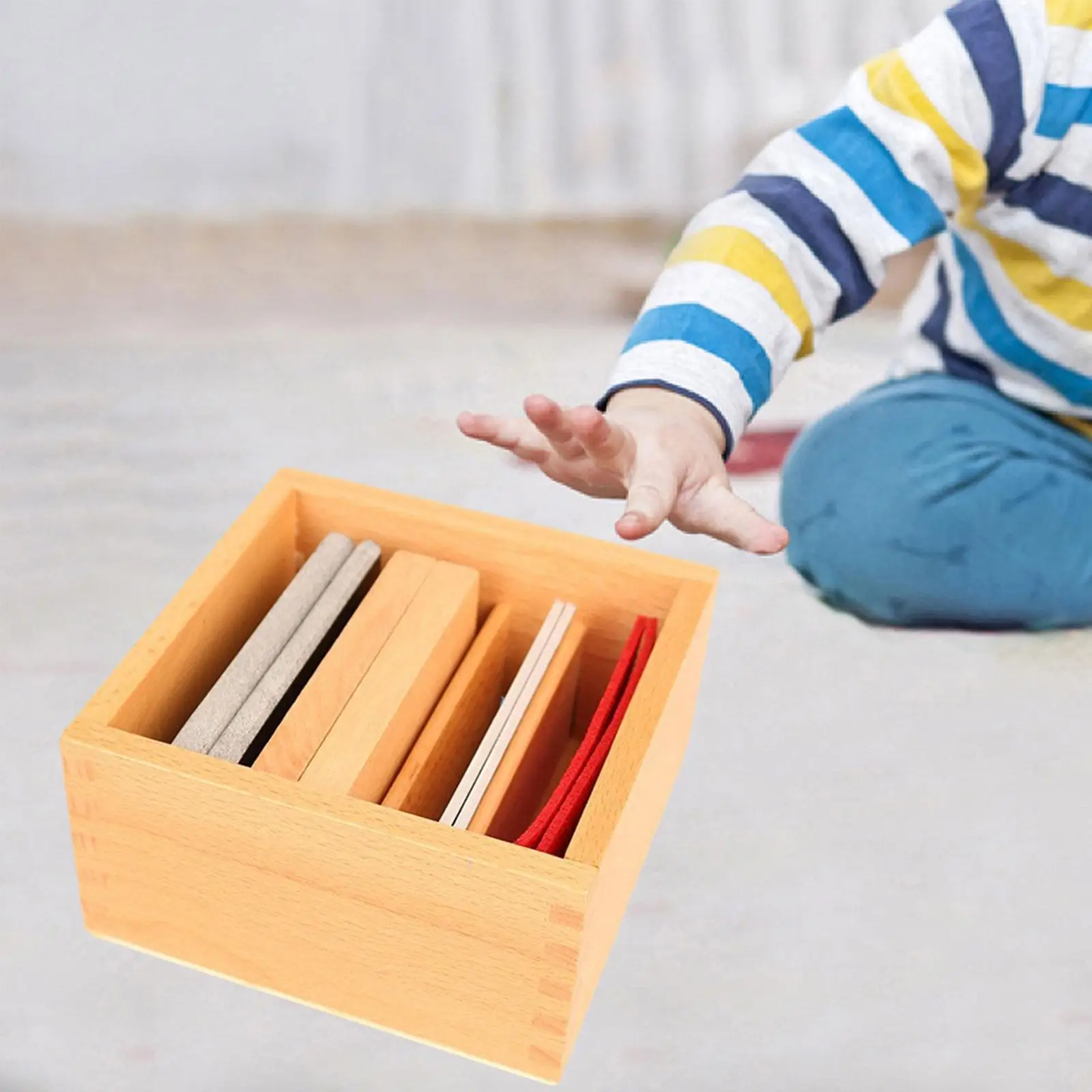 

Wooden Teaching Aid Box Sensory Development for Kids Baby 3 4 5 6 Year Old