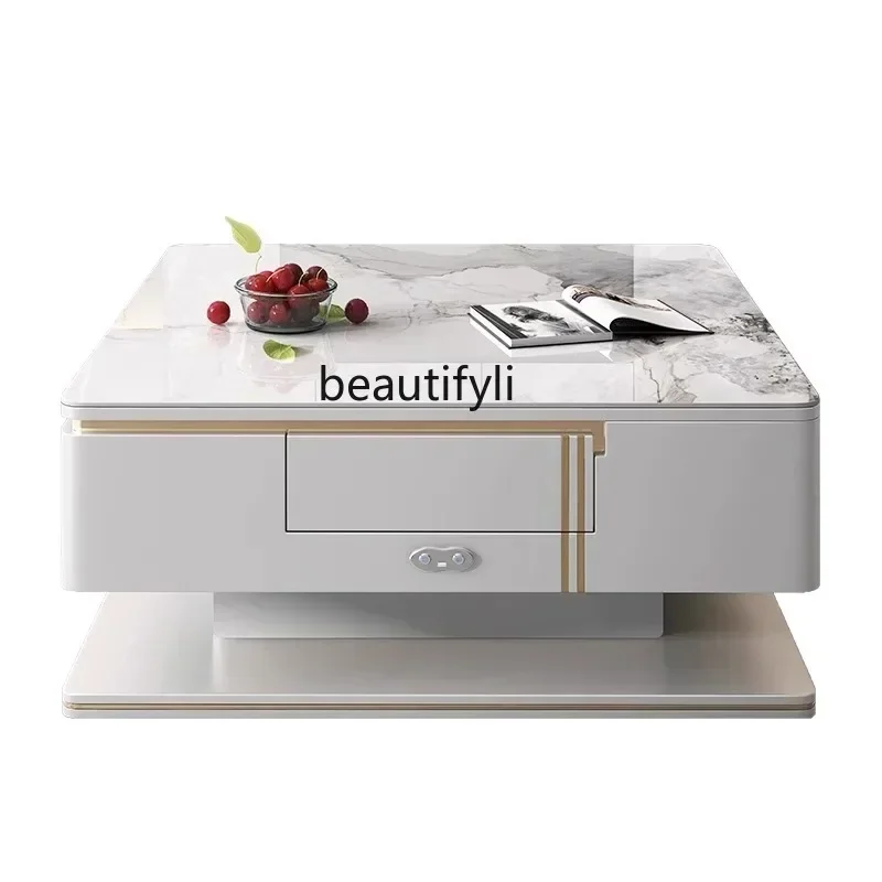 

xzxAutomatic lifting mahjong machine Multifunctional coffee table Rock slab dining table Dual-purpose mahjong table