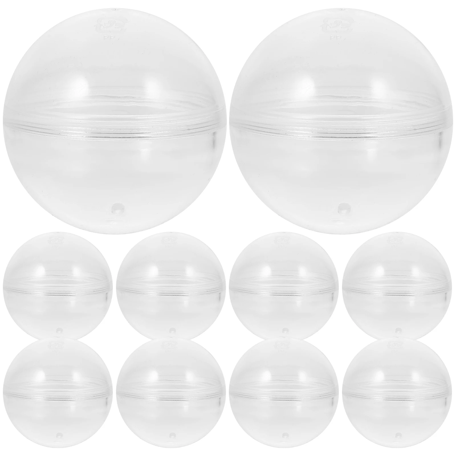 

Shell Capsule Balls Clear Vending Machine Container Empty Clear-colored Round Capsules Toy