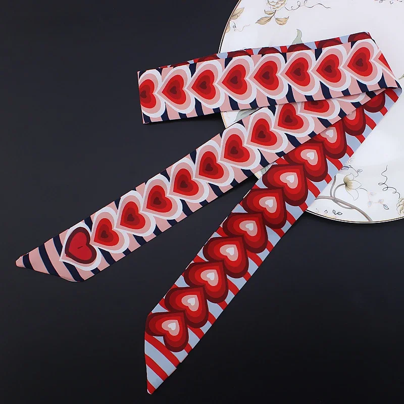 

Lengthen120cm Women's Long Scarf Silk Headband Fashion Bandana Bag Ribbon Accessory Hair Scarf Decorative Silk Ribbon for Women