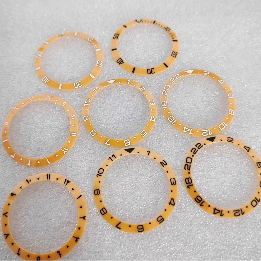 38mm 30.5mm Ceramic Bezel For 40mm SUB Watch Case Watch Bezel Insert Ring Slope NH35 NH34 GMT Men Watch Replacement Accessories
