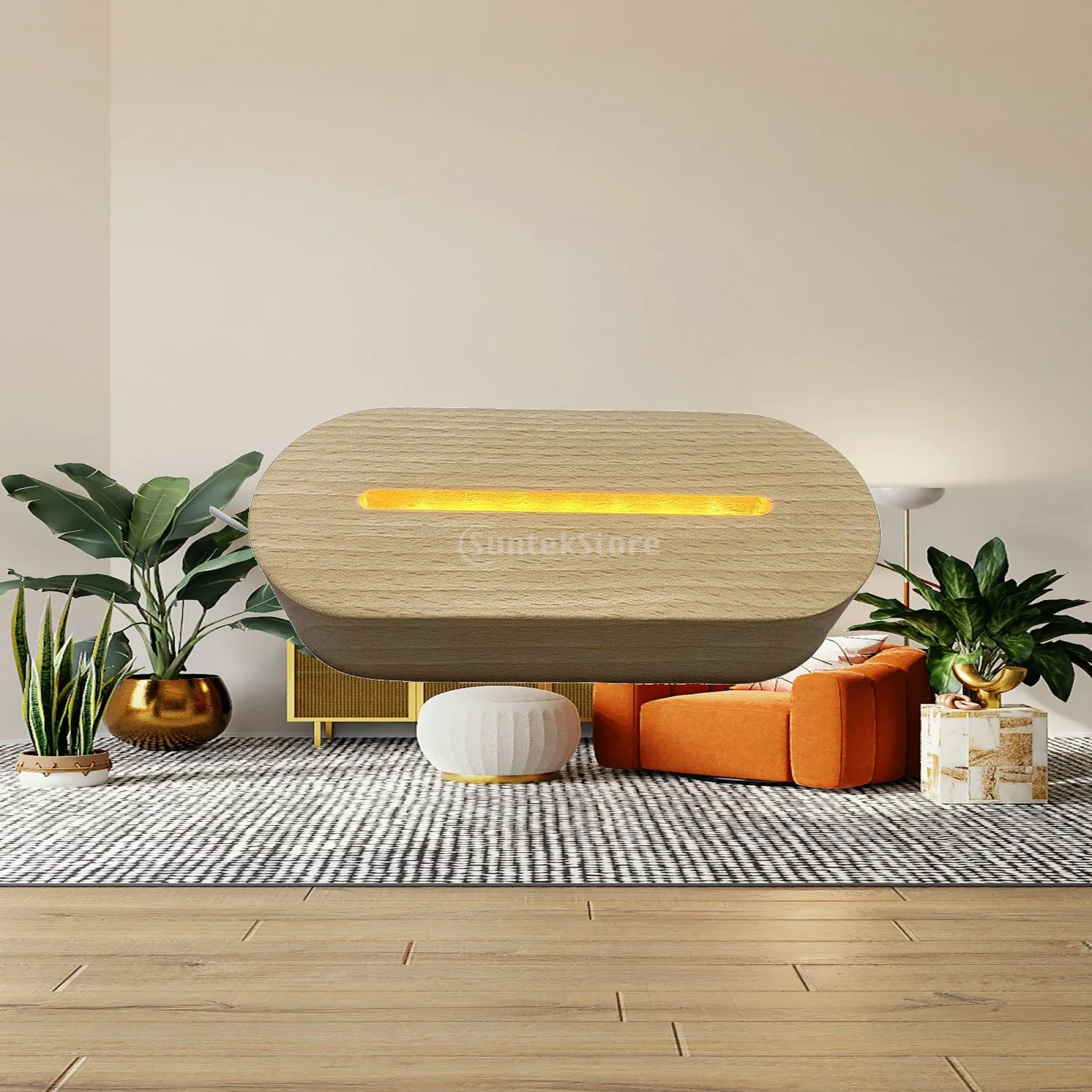LED Display Night Light USB Powered Decorative Lamp Stand for Living Room Wall Lamp Aesthetic