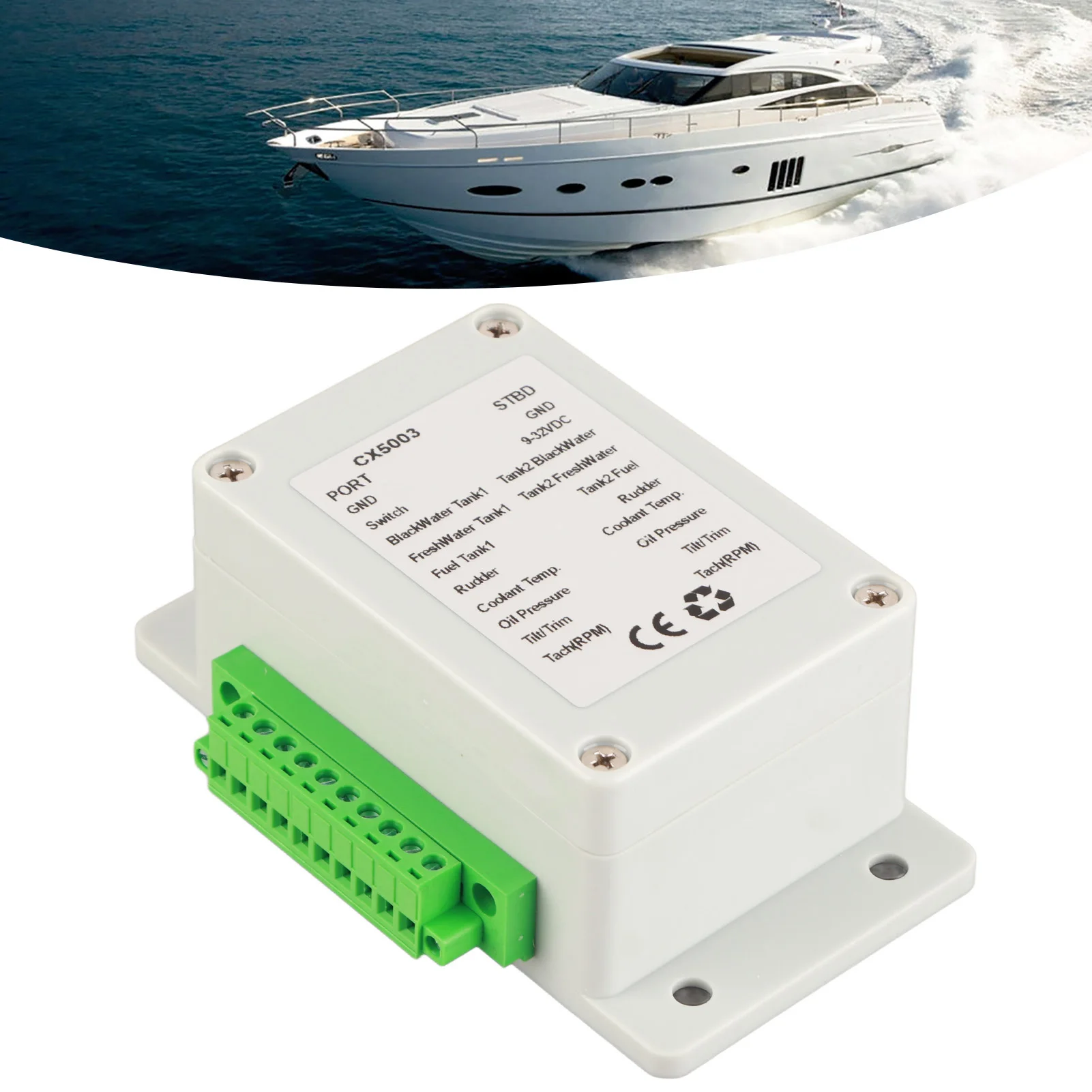 

9‑32V Converter Box Convert Sensor Singal to NMEA2000 IP67 Waterproof for Boat Yacht Boat NMEA2000 Converter Boat Accessory