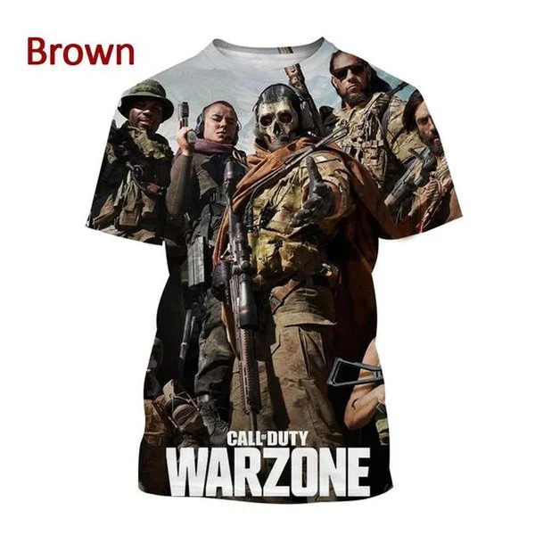 Call of Duty Warzone 3D Printed T-shirt Casual Summer Fashion Oversized Shooting Game Men and Women T-shirt Short Sleeve Top