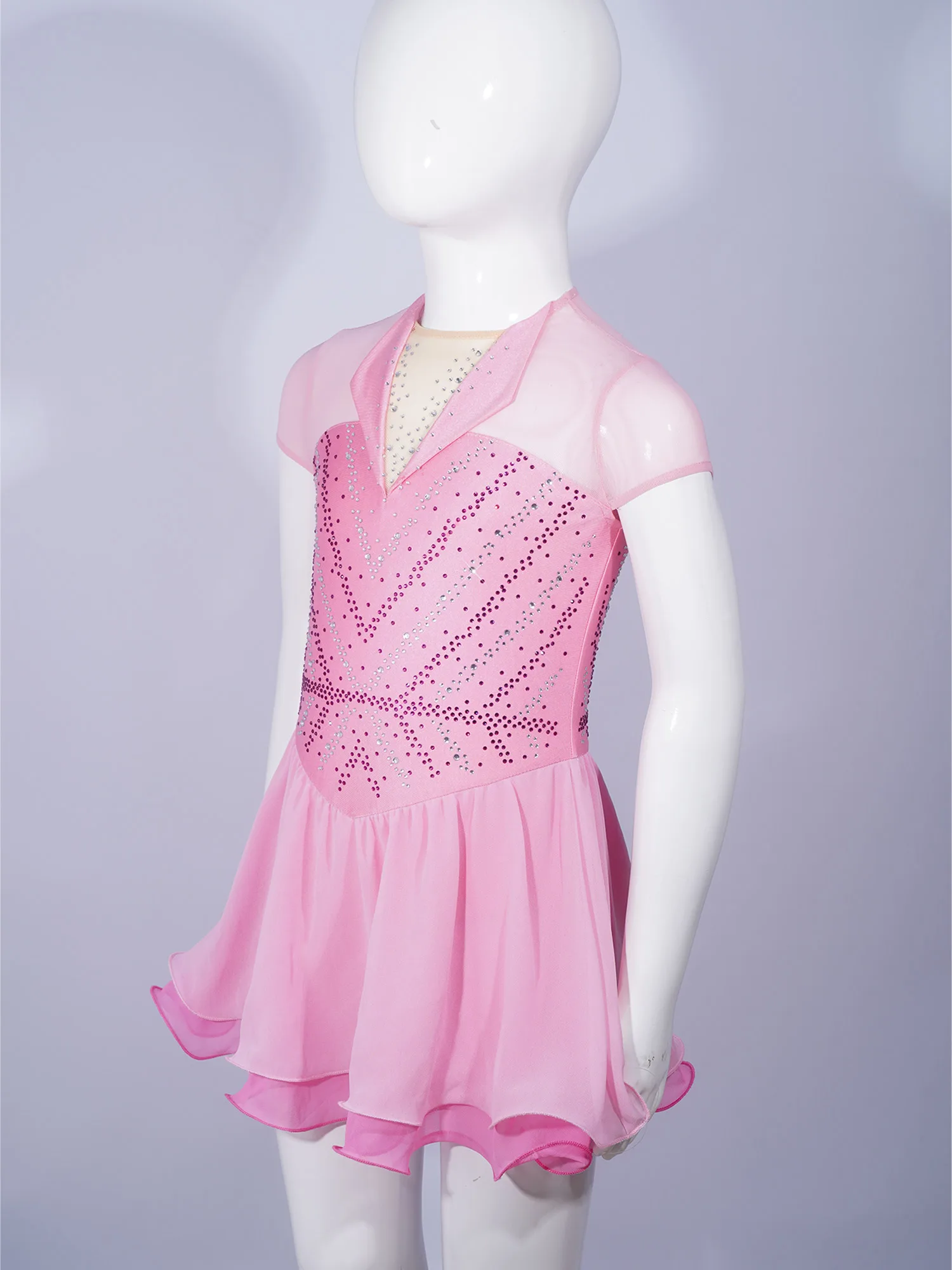 

Ballet Tutu Dancing Gymnastic Leotard Dress Kids Dance Costume Figure Skating Clothes Girls Dancewear Ballroom Dresses