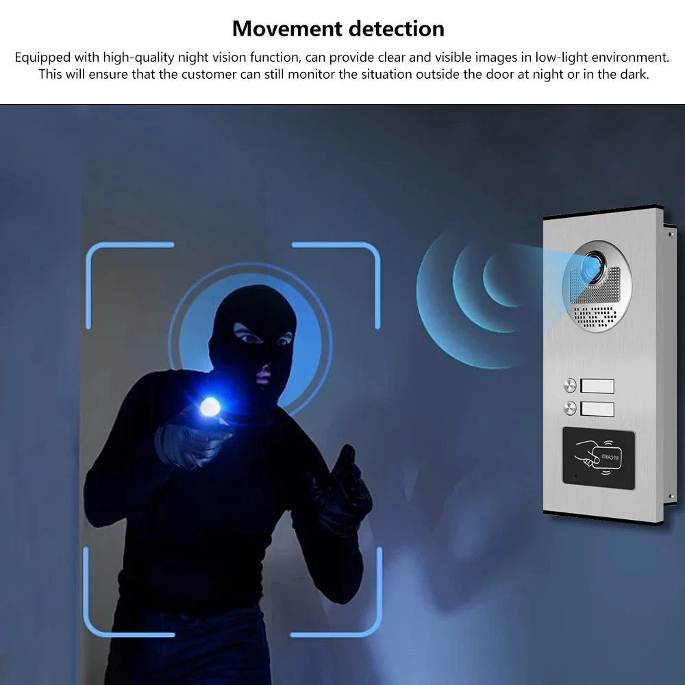 1080P Hd Gebouw Intercom Multi-Gebouw Video Intercom Appartement Prive Woning Intercom Telefoon Mobiele Detectie Monitor