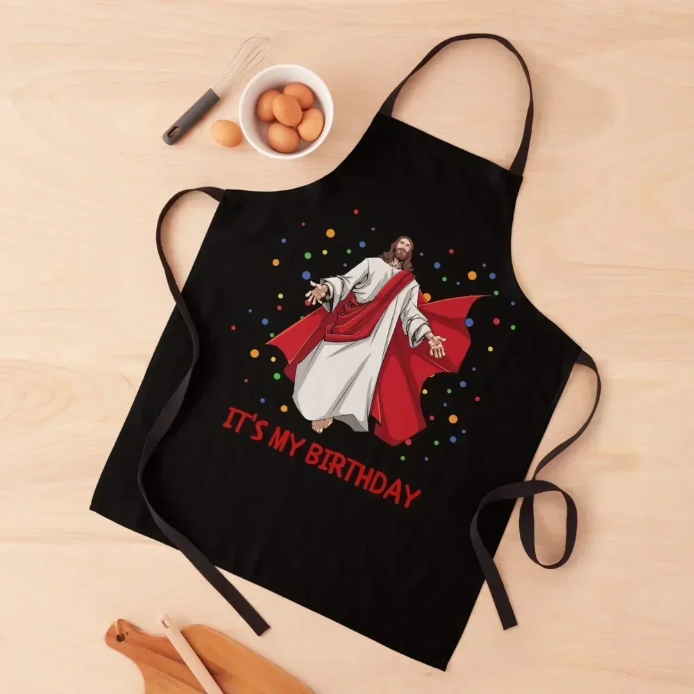 

Funny Christmas Jesus Birthday Cool Xmas Apron Kitchen For Man Kitchen Apras For Women Ladies Woman Kitchen Apron