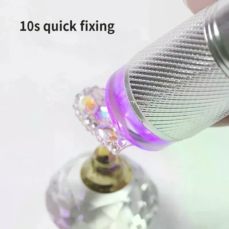 Nail Lamp Mini UV Portable Silicone LED Lamp Nail Flashlight Nail Stamper Quick Dry Lamp Silicone Handheld LED Manicure Lamp