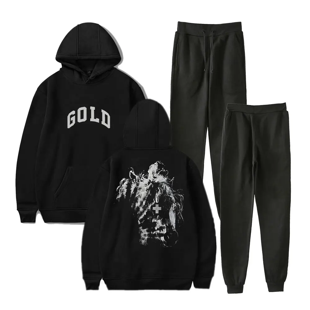 

2hollis Gold, комплект из 2 предметов, спортивный костюм, мужская толстовка с капюшоном + брюки, пуловер с капюшоном, спортивная одежда, костюм, Ropa Hombre, повседневная мужская одежда