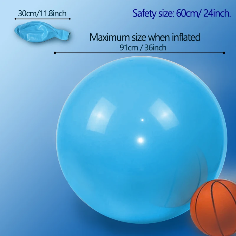 Giant Outdoor Balloons, Round Balloons for Children's Entertainment, Family Activities, Multi-Color Party Decoration Balloons, Outdoor Sports in Parks, Wedding and Holiday Decorations