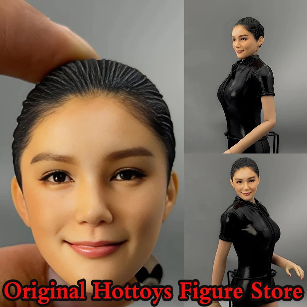

1/6 Scale Female Soldier Head Sculpture Hu Ke Mature Style Mini Head Carving For 12-inches Action Figure Model Doll Toys