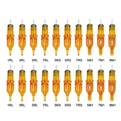 20PCS Tattoo Needles Micropigmentation Permanent Make-Up Eyebrows Lips Microblading Disposable Tattoo Cartridge Needles