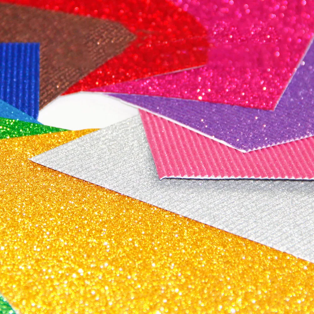 

Gold Powder Corrugated Paper Sheets 10 Sheets Colorful Cardstock Craft Supplies Kids Projects Diy Handmade Decor