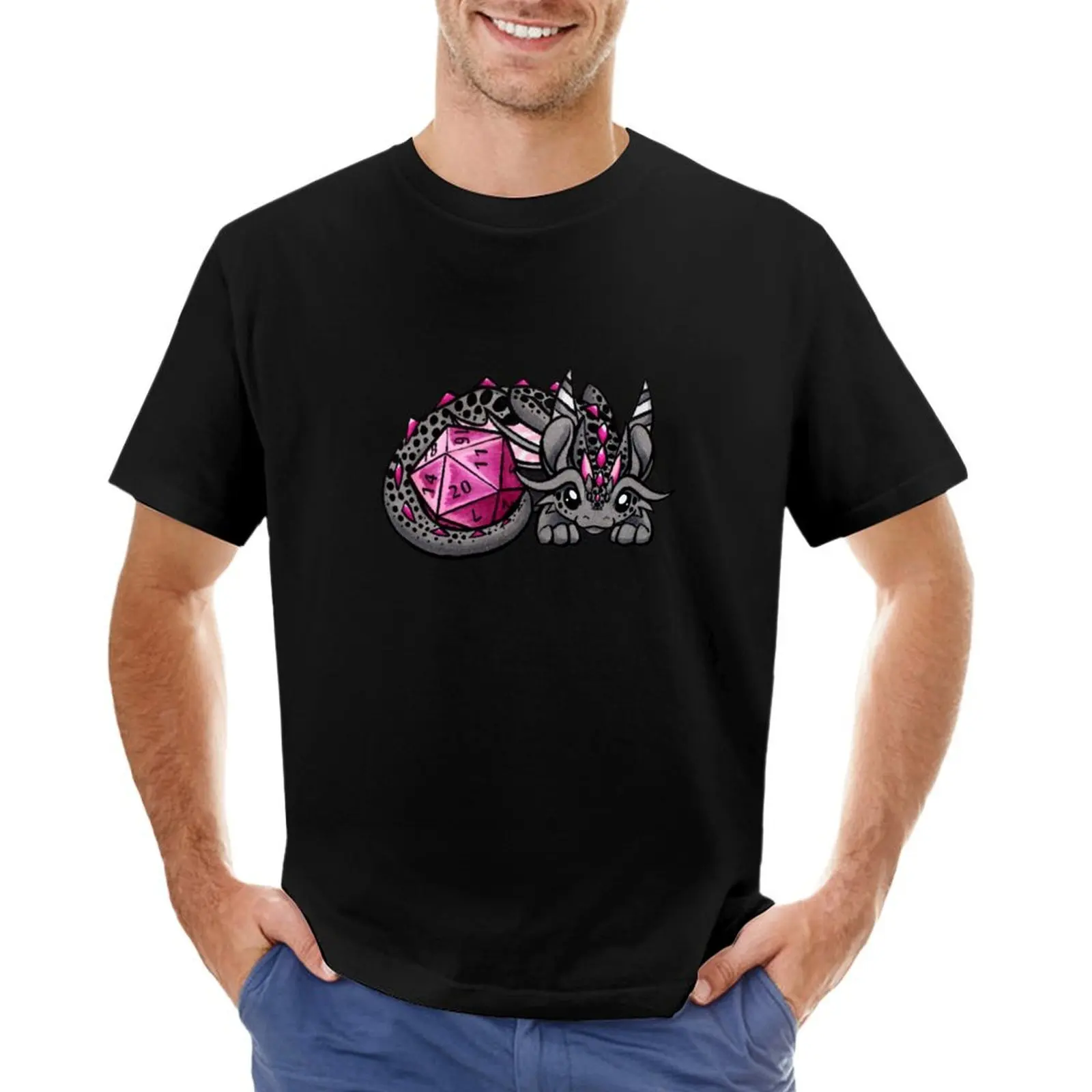 

Pink Speckled Dice Dragon T-Shirt sublime quick-drying men t shirt