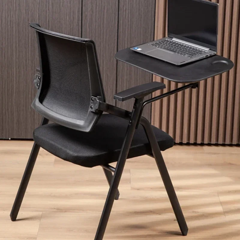 Silla de oficina plegable, cómodo sillón con respaldo, asiento de escritorio para estudiantes, tocador relajante