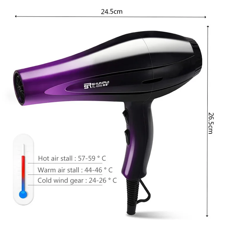 Professional Hair Dryer High Power Styling Tools Blow Dryer Hot and Cold Hairdryer 220-240V Machine Powerful Hairdryer D42