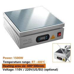 300 * 300 mm verwarmingsstation Elektronische kookplaattafel Voorverwarmplatform 0 ~ 400 ℃ Voor BGA PCB SMD Telefoon LCD Touch Screen Reparatie