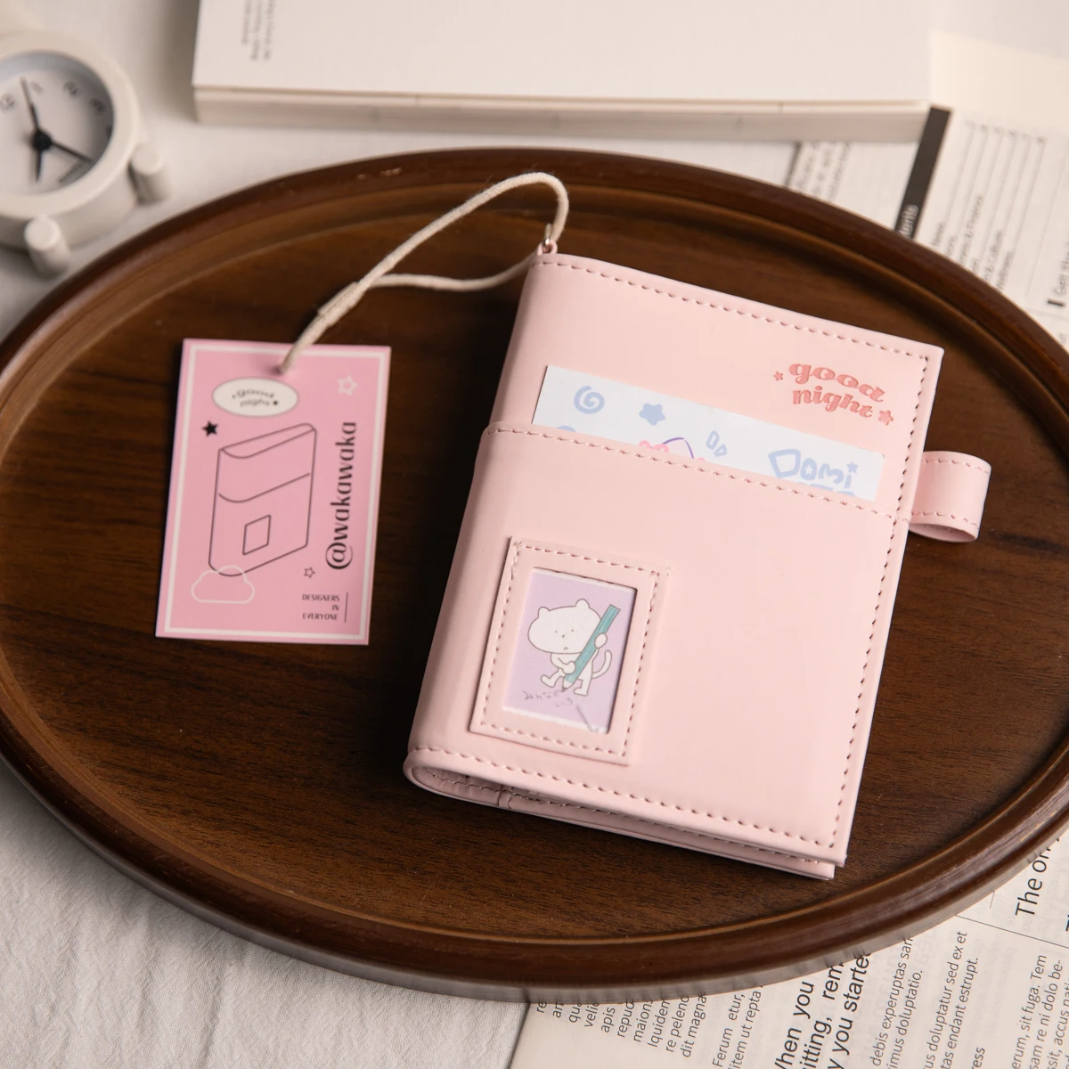 Korean Style M5 PU Leather Binder Notebook - Hard Cover Loose Leaf Journal with Refill Pages for Girls