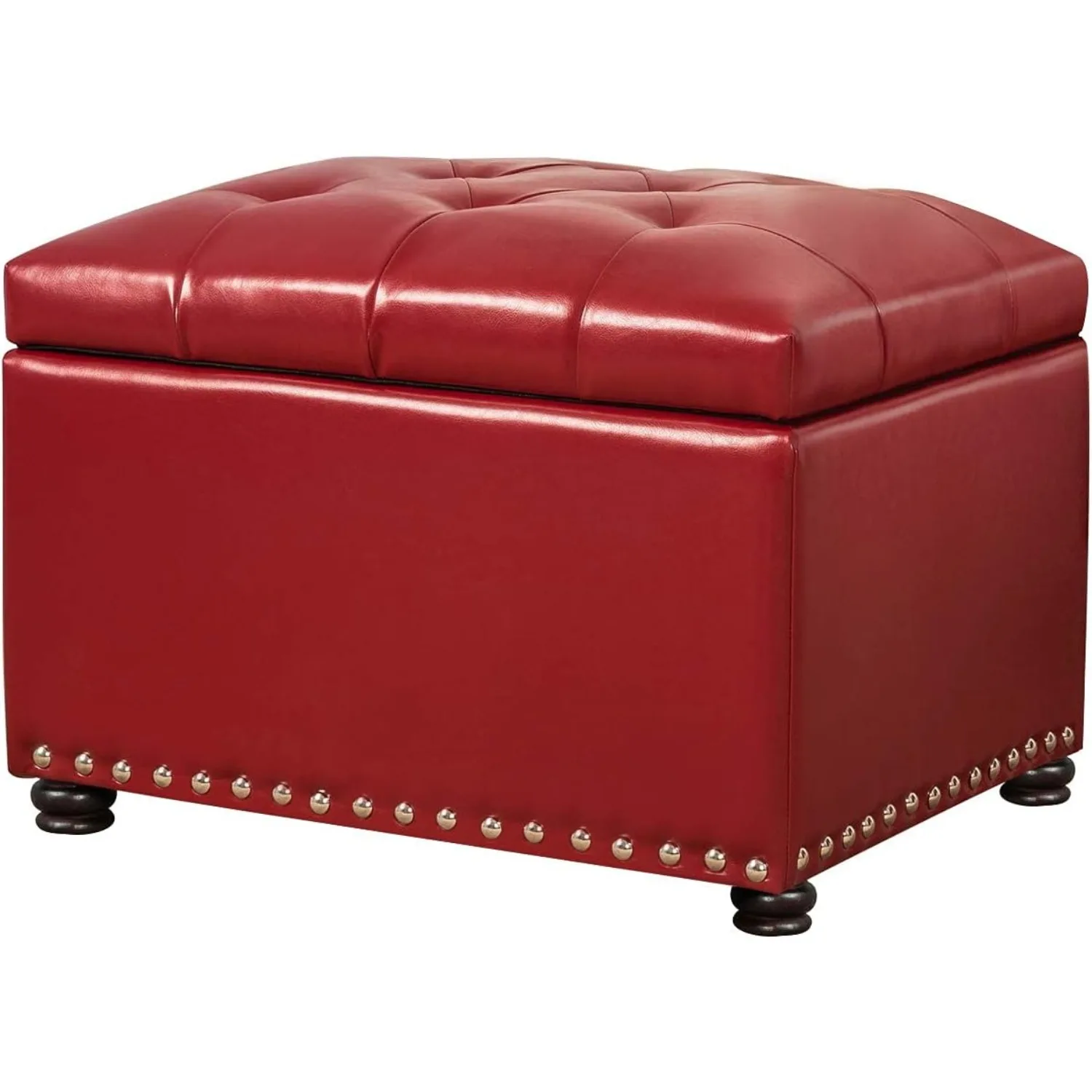 Leather Storage Ottoman, 24