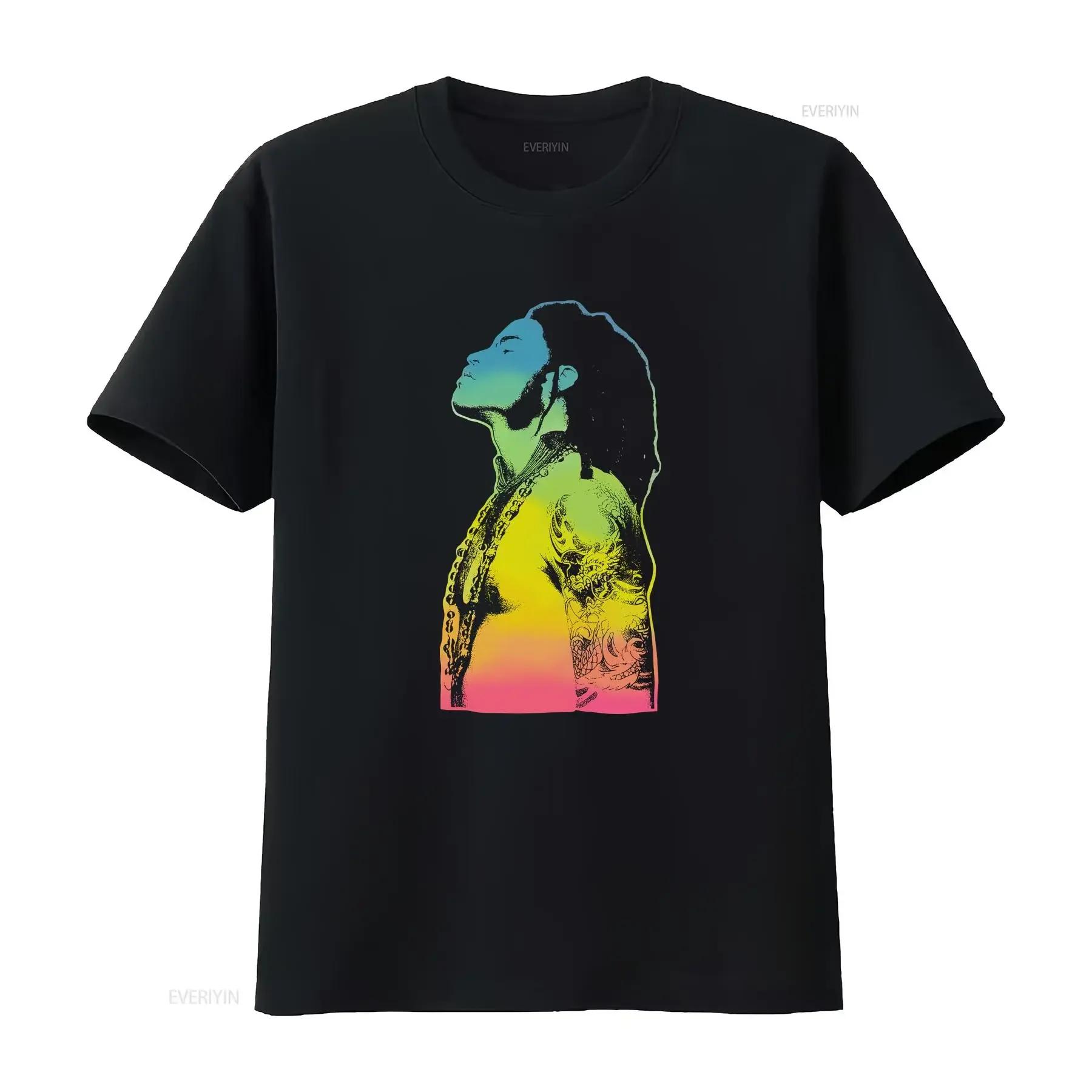 Vintage 1991 Lenny Kravitz On The Run Tour Multicolor T Shirt Large Washed graphic Soft Top For Everyday Wear Slightly vintage