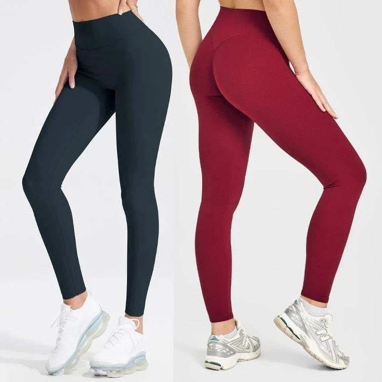 Hot C-B Women High Waist Tummy Control Butt Lifting Yoga Leggings Soft Stretch Seamless Gym Running Pilates Fitness Sports Pants