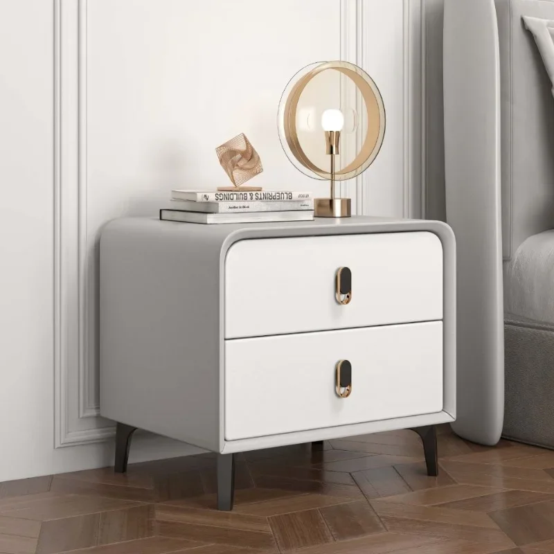 Dressers Bedside Table Solid Wood Veneer Bedroom Locker Simple And Environmentally Friendly Small Installation Bedside Cabinet