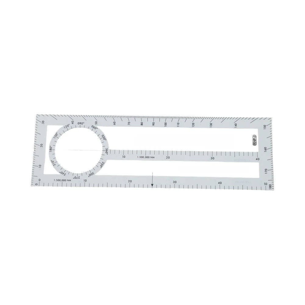 Slide Rule CNP-1 for Manual Plotting on Aviation Charts with Clear Visual Detail 16.8 x 6.2 cm Transparent  Slide