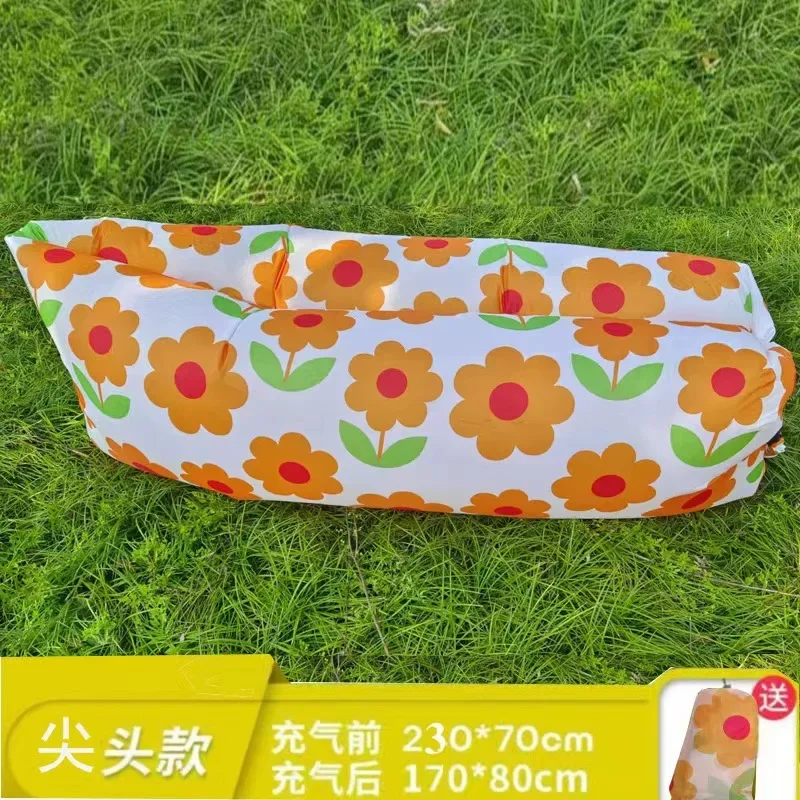 Trend Outdoor Products Fast Infaltable Air Sofa Bed Good Quality Sleeping Bag Inflatable Air Bag Lazy bag Beach Sofa Camping Mat