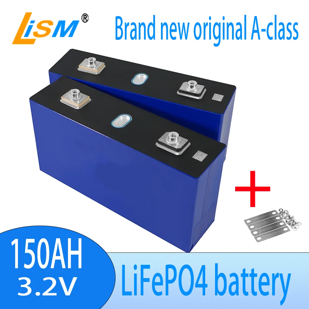 3.2V 150Ah LiFePO4 battery DIY 4s 8s 12v 24V Motorcycle Electric Car travel Solar inverter Batteries Grade A Duty-free