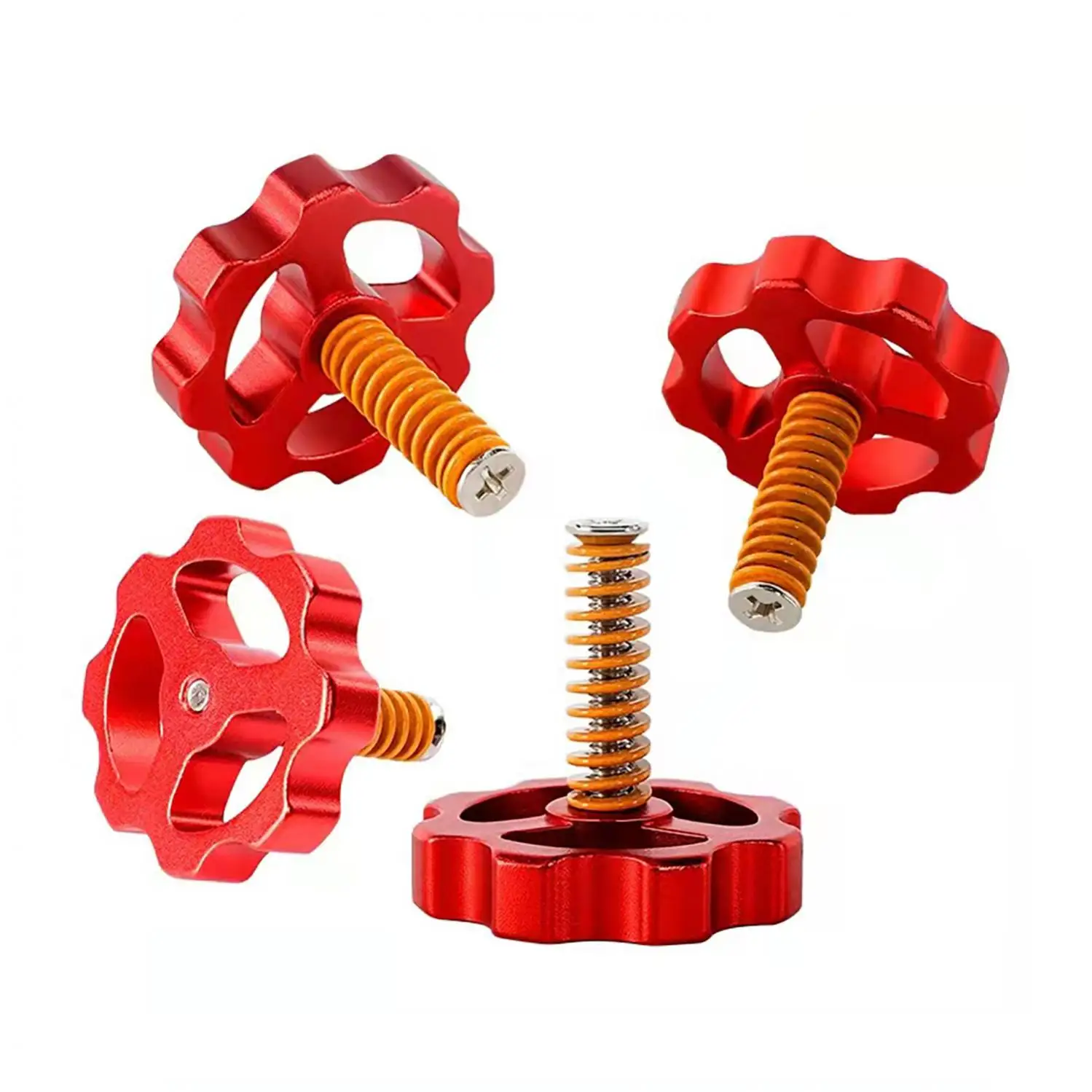 

4pcs Aluminum Hand Twist Leveling Nuts and Hot Bed Die Springs Fit for Creality / Ender / CR10 / 20 Series with 4pcs Screws